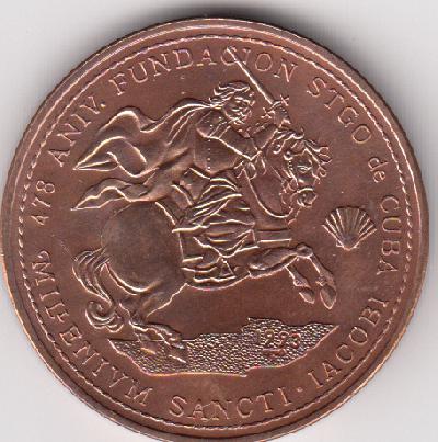 Beschrijving: 1 Peso  ST.JACOBUS  HORSE